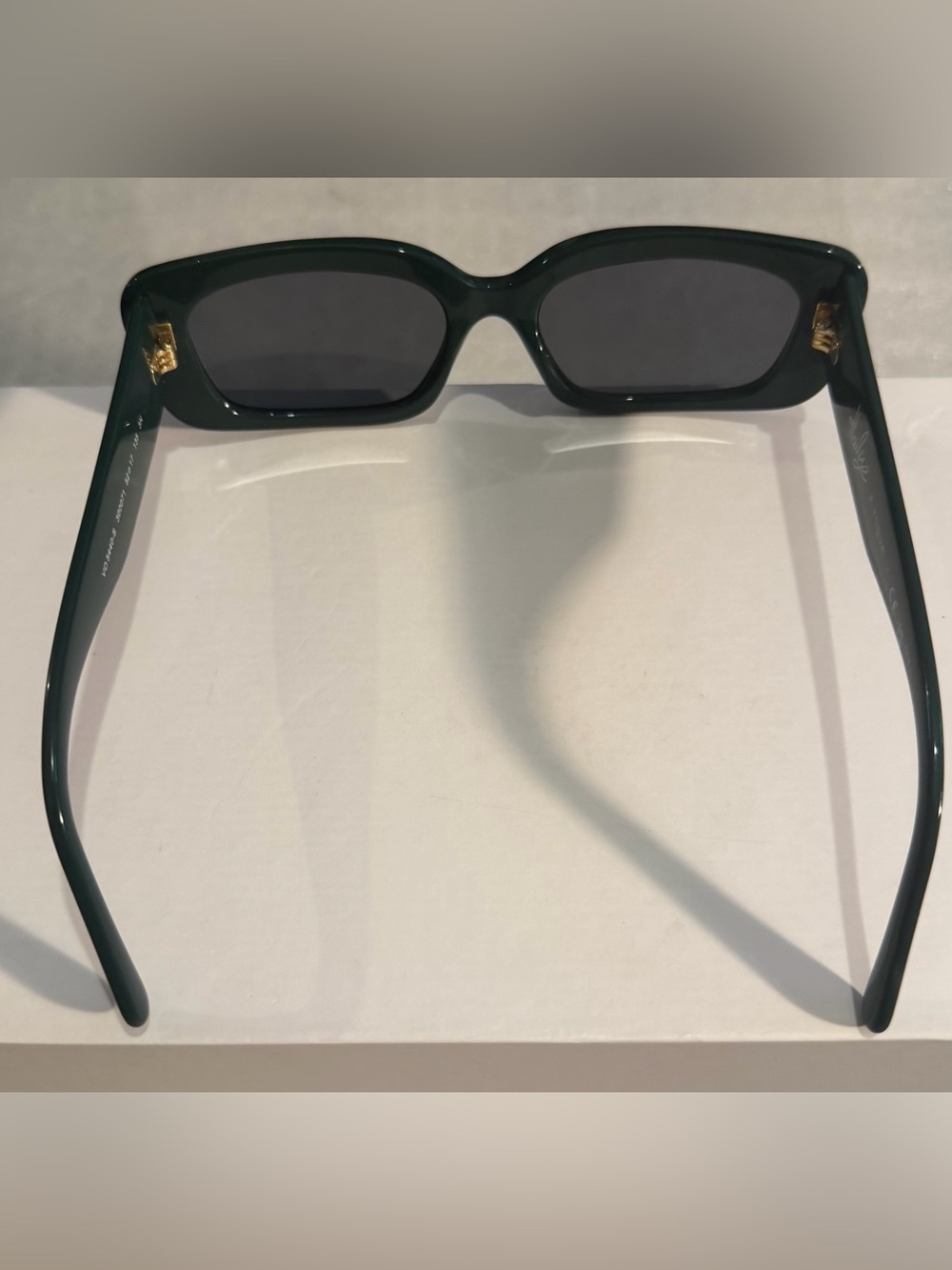 Vogue Dark Green Slim Cat-Eye Sunglasses - Picture 2 of 11